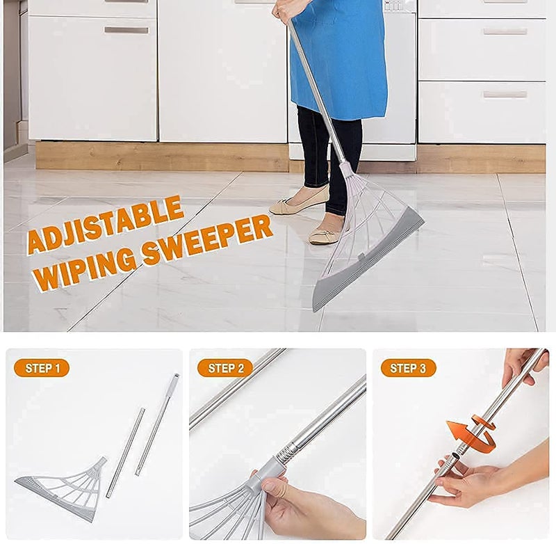 Yorten Household Adjustable Silicone Mop Wiper Multifunction Soft Rubber Magic Broom Wiping Sweeper Squeegee Floor Cleaner Glass and Flush Wiper Windows Scraper - Image 3