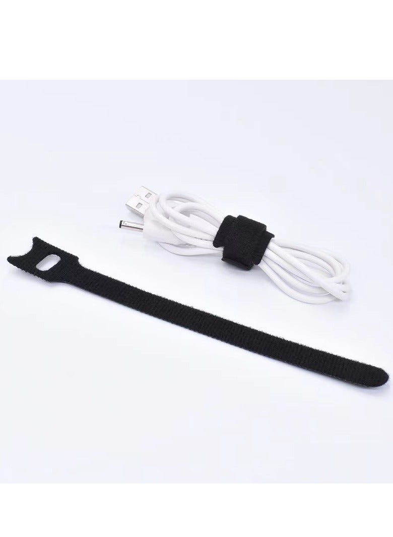 Loquat 30 pieces of cable ties, each 12*150mm black cord organizing tape, thin pre-cut design for organizing wire management in homes, offices and data centers - Image 3