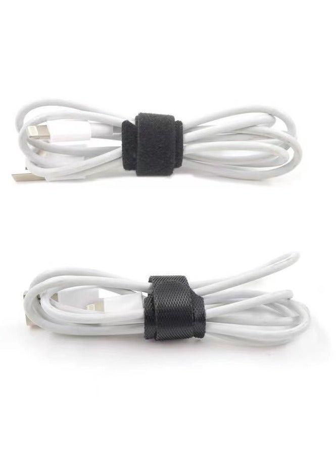 Loquat 30 pieces of cable ties, each 12*150mm black cord organizing tape, thin pre-cut design for organizing wire management in homes, offices and data centers - Image 2