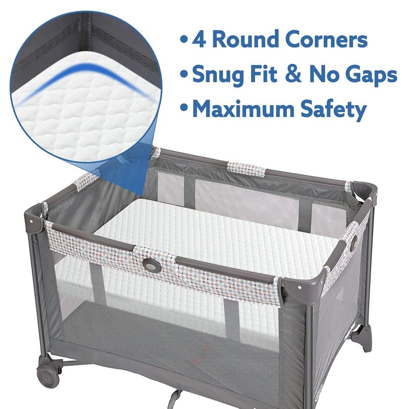 Pro Goleem Pack and Play Mattress 38x26 Waterproof Pack n Play Mattress Pad with Carry Bag Soft Playard Mattress for Babies and Toddlers - Image 3