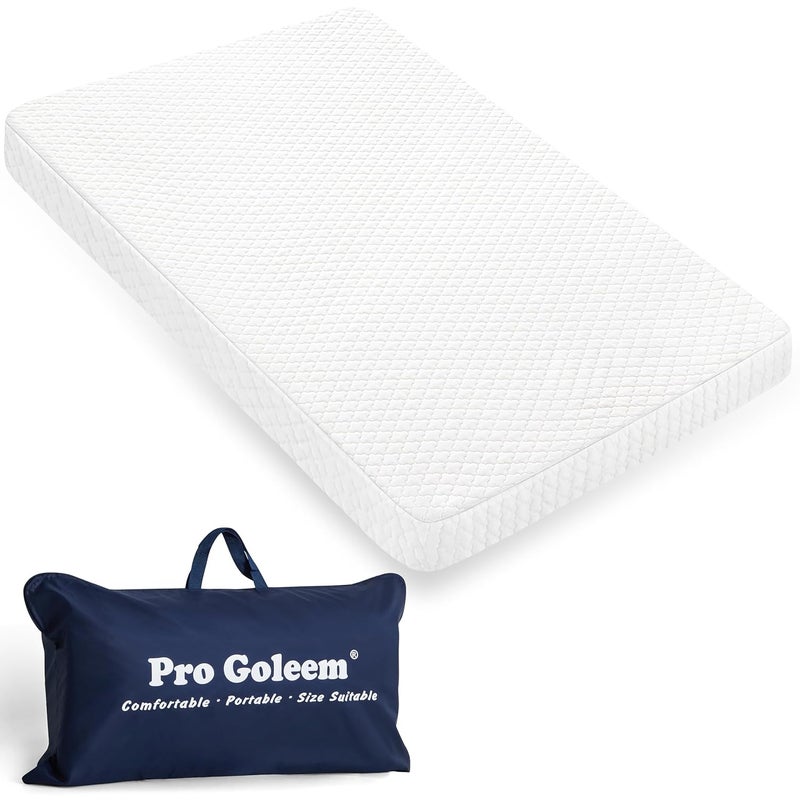 Pro Goleem Pack and Play Mattress 38x26 Waterproof Pack n Play Mattress Pad with Carry Bag Soft Playard Mattress for Babies and Toddlers - Image 1