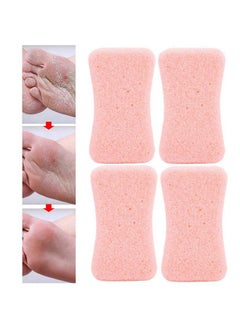 ZJchao Pumice Stone For Feet 4Pcs Callus Remover And Foot Scrubber Pedicure Exfoliator Tool Hard Skin Callus Remover And Scrubber Portable Foot File Exfoliation To Remove Dead Skin (Pink)  - Image 1