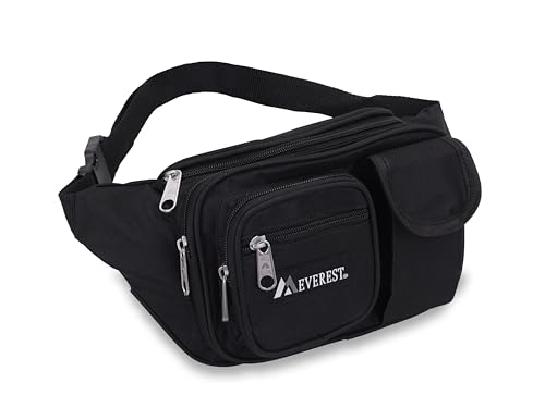Everest Multiple Pocket Waist Pack, Black, One Size,044MDH-BK - Image 5