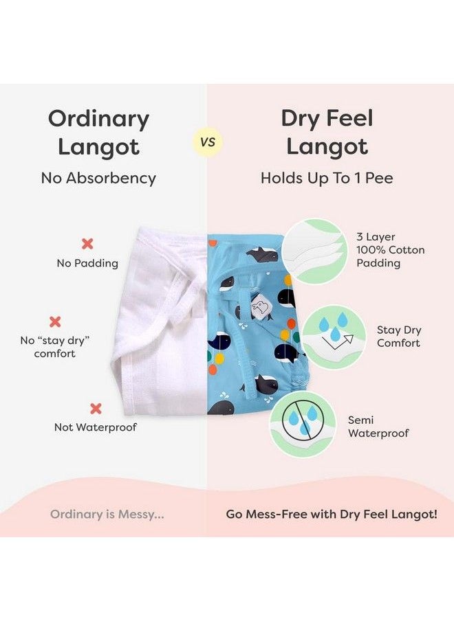 Superbottoms Dry Feel Langotpack Of 6 Organic Cotton Padded Langot Nappy With Gentle Elastics & A Superdryfeel Layer On Top (Size 2 (Fits 510 Kg) Sweet Tooth)  - Image 5