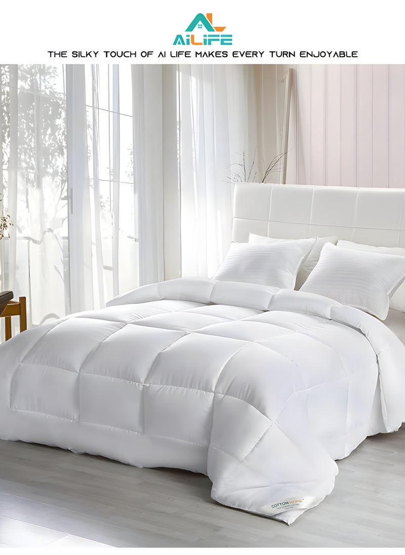 Al LIFE AI LIFE Luxury King Size Duvet Comforter For All Season-Hotel Quality-White  - Image 2