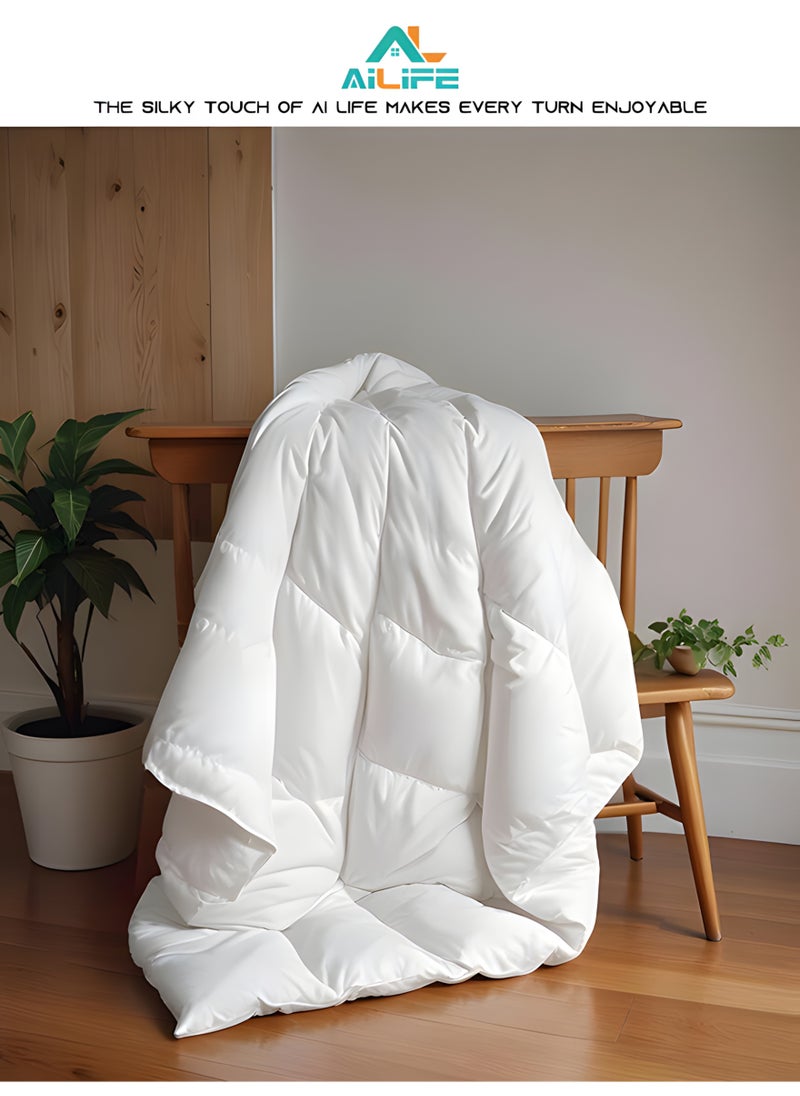 Al LIFE AI LIFE Luxury King Size Duvet Comforter For All Season-Hotel Quality-White  - Image 5