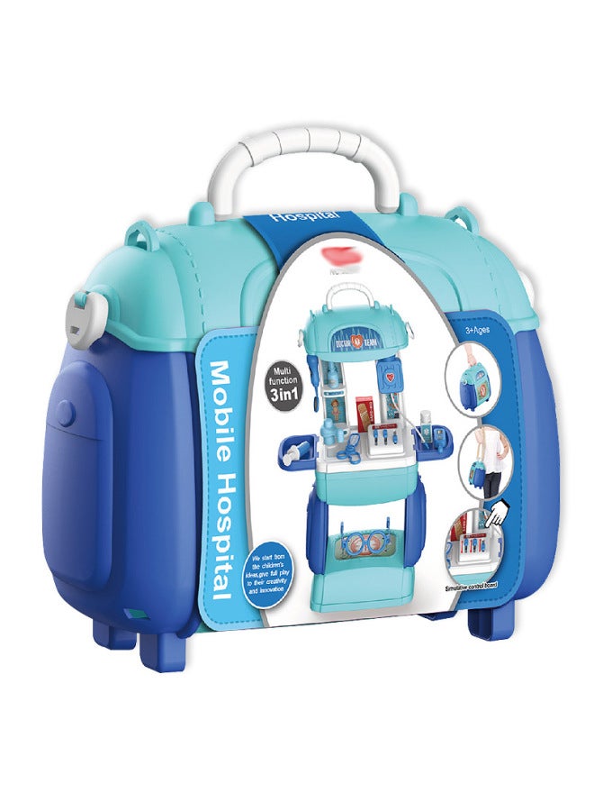 Medical Equipment Desk Suitcase Children's Early Education Play House Health Small Doctor Medical Equipment Toy Messenger Bag Manufacturers-Color:8393p Medical Crossbody Bag  - Image 1