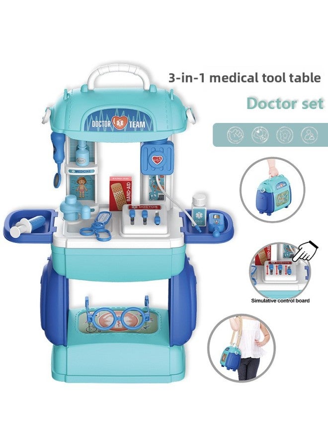 Medical Equipment Desk Suitcase Children's Early Education Play House Health Small Doctor Medical Equipment Toy Messenger Bag Manufacturers-Color:8393p Medical Crossbody Bag  - Image 2
