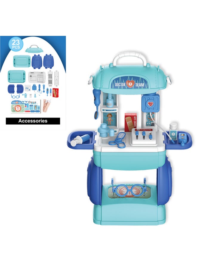 Medical Equipment Desk Suitcase Children's Early Education Play House Health Small Doctor Medical Equipment Toy Messenger Bag Manufacturers-Color:8393p Medical Crossbody Bag  - Image 3