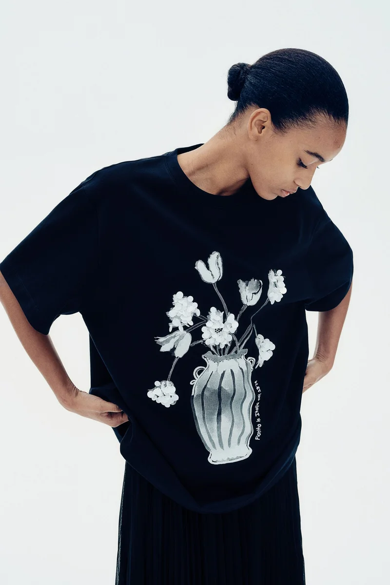 H&M Sequin-detail T-shirt