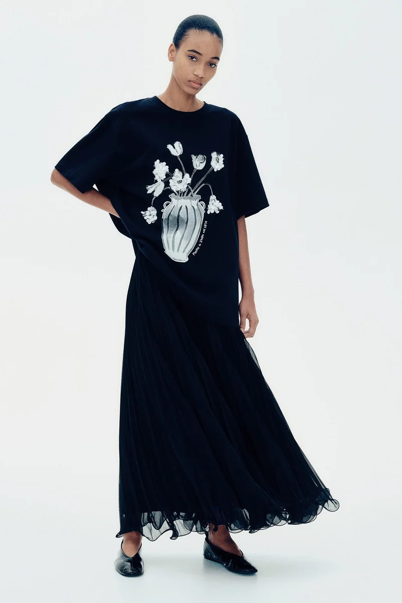 H&M Sequin-detail T-shirt