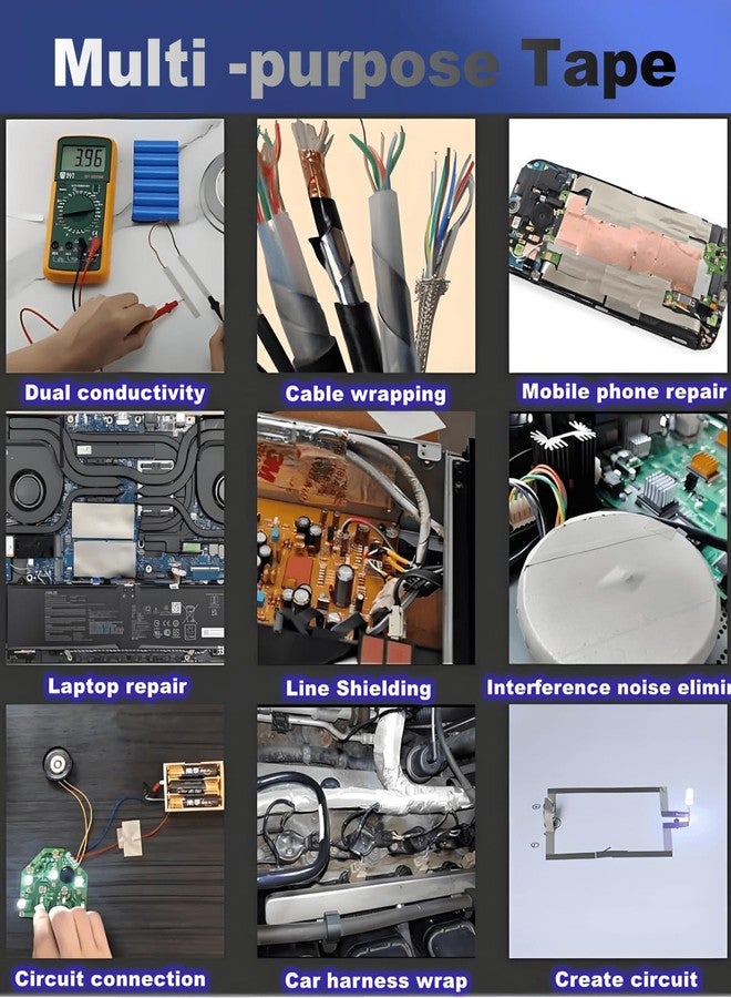 ANGKEEL Double Conductive Tape 2inch x 50Feet Faraday Fabric High Temp Tape for Electrical Repair, RFI/EMI Shielding, Car Wire Harness, ESD Grounding, Seal Precision Components, Guitar Interference Blocking - Image 5