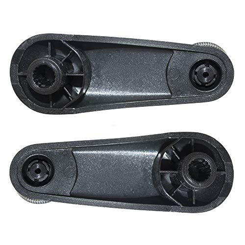 Brock Replacement Driver and Passenger Side Black Manual Window Crank Handles Set Compatible with 1999-2020 Silverado/Sierra & 2000-2014 Tahoe/Suburban/Yukon/Yukon XL & 2007-2013 Avalanche - Image 2