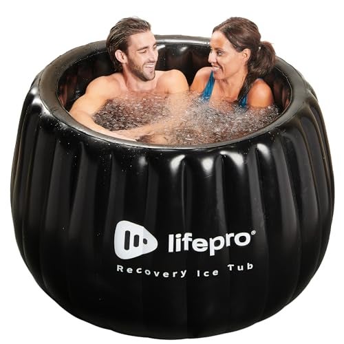 Lifepro 2Person Portable Ice Bath Tub for Athletes XL SelfInflatable Ice Bath Tub for Adults Foldable Ice Pod Cold Plunge Tub for Outdoor Ice Bath Durable Ice Plunge Tub for Ice Baths at Home