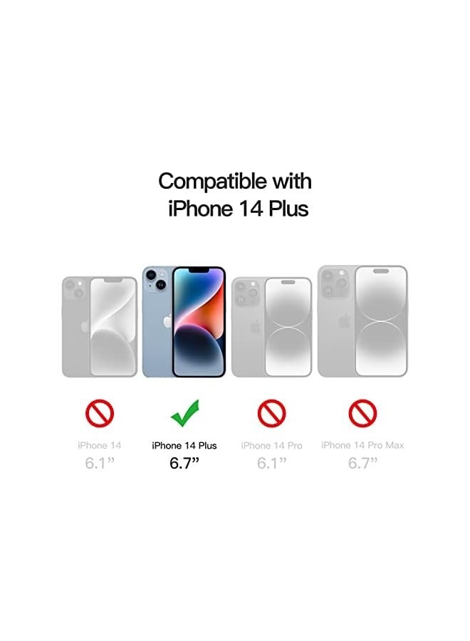 جي تيك واقي شاشة للخصوصية لهاتف iPhone 14 Plus مقاس 6.7 بوصات، طبقة من الزجاج المقوى المقاوم للتجسس، عبوتان - Image 2