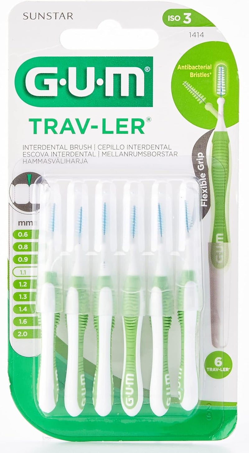 Gum Trav-Ler Plaque Removal-Tapered Interdental Brush - Green - Image 5