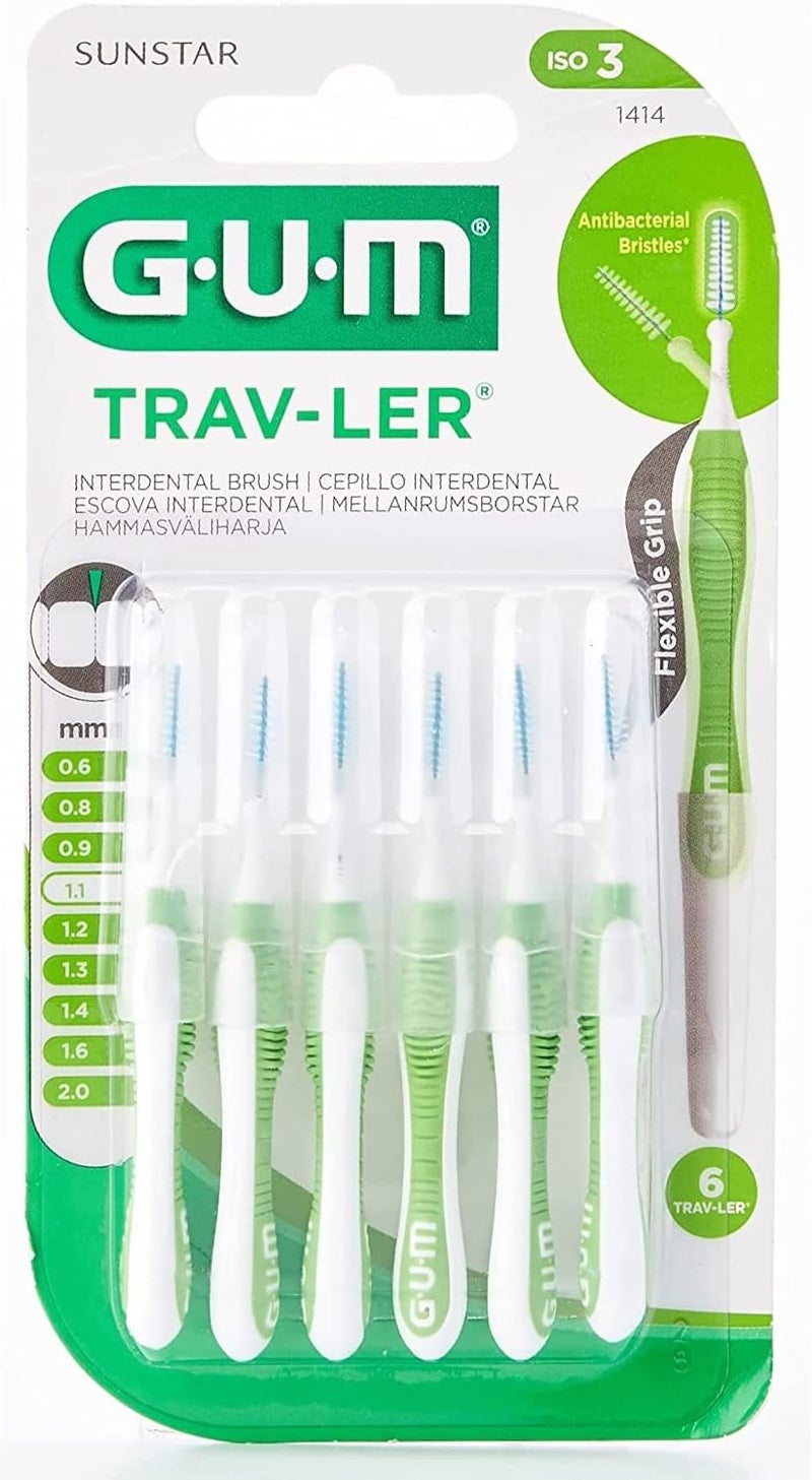 Gum Trav-Ler Plaque Removal-Tapered Interdental Brush - Green - Image 1