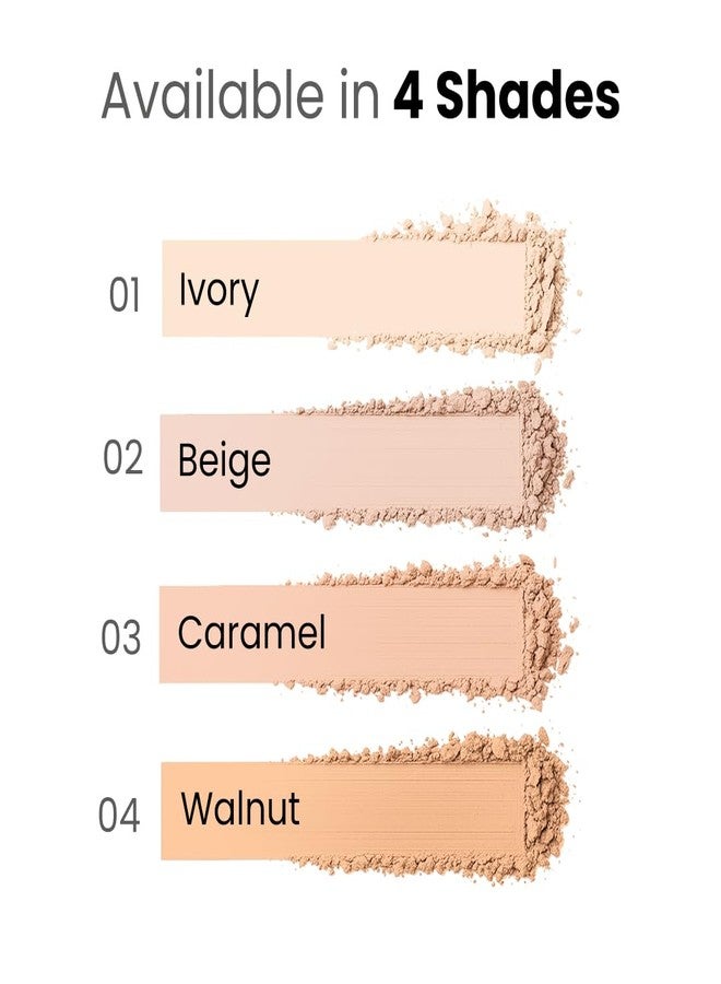 FLiCKA Tomato Compact Powder For Oil-Free, Matte Finish, Lightweight, Lasts up-to 8hrs | Enriched with SPF, Suitable For All Skin Types| 03 Caramel, 9g - Image 4