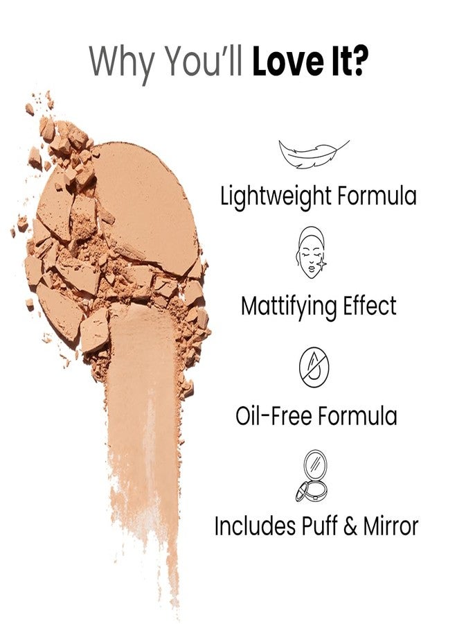 FLiCKA Tomato Compact Powder For Oil-Free, Matte Finish, Lightweight, Lasts up-to 8hrs | Enriched with SPF, Suitable For All Skin Types| 03 Caramel, 9g - Image 3