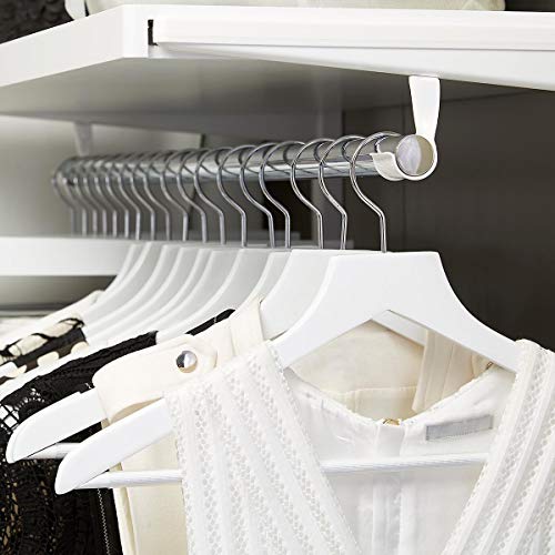 Evolluxi Lotus Wooden Hangers, Solid Wood Shirt Hangers,Dress Coat Jacket Clothes Hangers,with Extra Smooth Finish, 360 Degree Swivel Hook(Retro) (White, 20) - Image 2