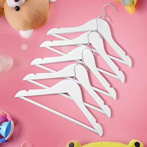 Evolluxi Lotus Wooden Hangers, Solid Wood Shirt Hangers,Dress Coat Jacket Clothes Hangers,with Extra Smooth Finish, 360 Degree Swivel Hook(Retro) (White, 20) - Image 4