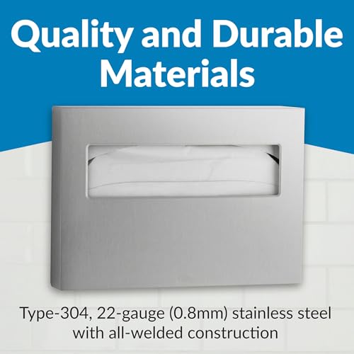 Bobrick 221 Stainless Steel Toilet Seat Cover Dispenser, 15 3/4 x 2 x 11, Satin Finish - Image 2