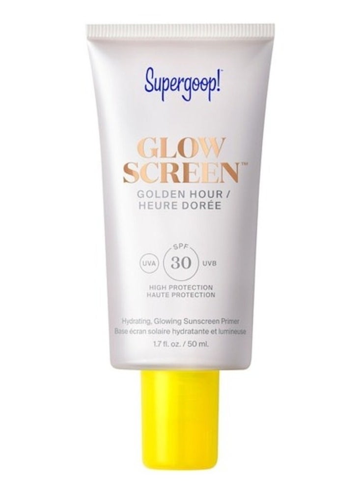 Supergoop! - Supergoop! Glowscreen Sunscreen SPF 30 with Hyaluronic Acid + Niacinamide Golden Hour (50ml) – Illuminating, Hydrating Broad-Spectrum Sunscreen with a Golden Tint, Perfect for All Skin Tones and Makeup Primer Use - Image 1