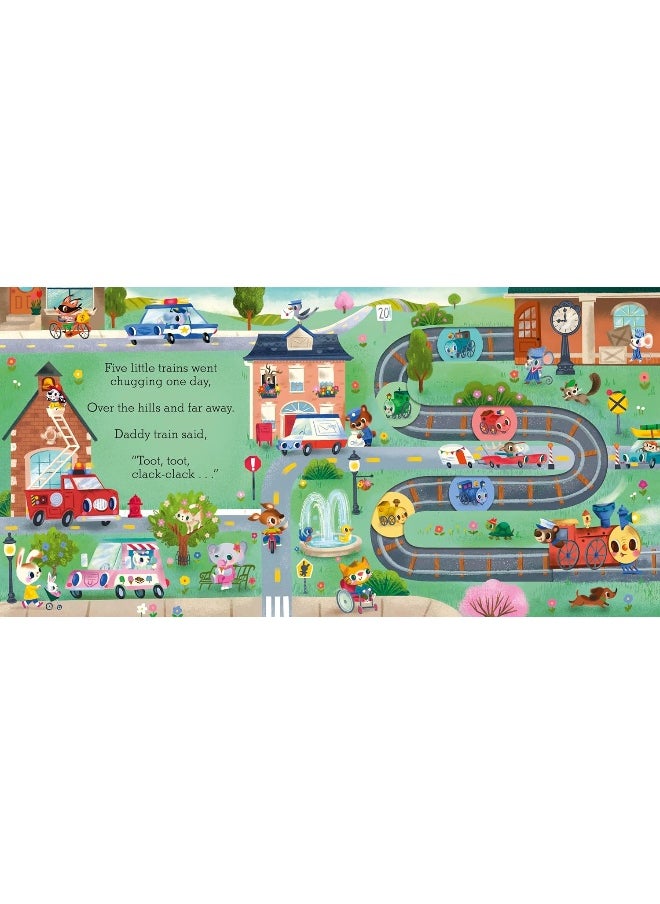 Five Little Trains: A Nursery Rhyme Counting Book for Toddlers