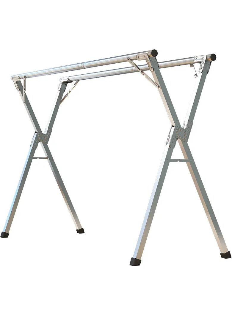 Folding X Shaped Stainless Steel Garment Rack, Adjustable and Foldable Clothes Drying Rack, Space Saving Heavy Duty Stainless Steel Laundry Drying Rack  - Image 2