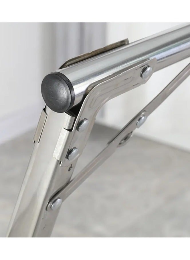 Folding X Shaped Stainless Steel Garment Rack, Adjustable and Foldable Clothes Drying Rack, Space Saving Heavy Duty Stainless Steel Laundry Drying Rack  - Image 4