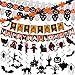 Chaohua Halloween Decor Indoor Hanging Swirl Ceiling Wall Party Decor with Bats Spiders Pumpkins Skulls Ghosts Banner Halloween Decorations Indoor Outdoor Supplies - Image 3