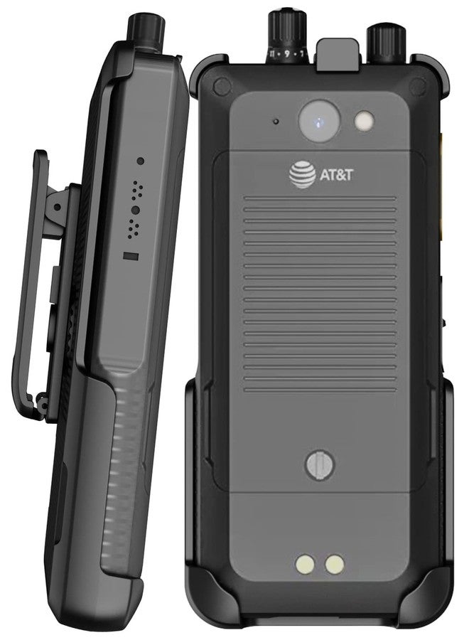 نيكيد سيل فون جراب لهاتف Sonim XP5 Plus، أسود من Nakedcellphone [دوار/بسقاطة] جراب حامل بمشبك حزام مع مزلاج آمن لهاتف XP5plus (موديل XP5900، 2022) - Image 1