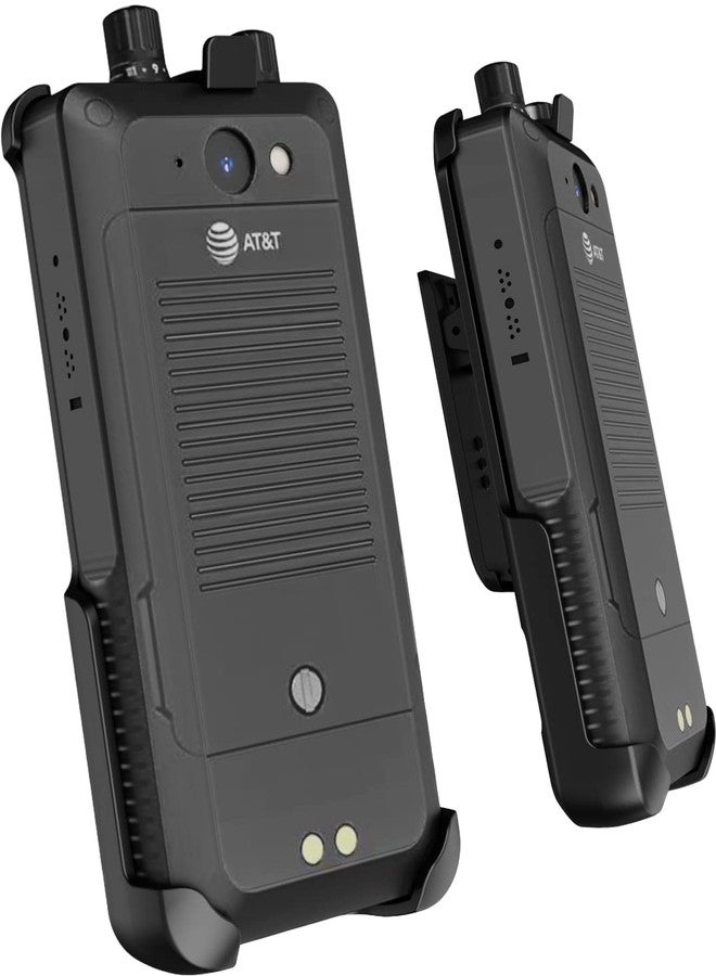نيكيد سيل فون جراب لهاتف Sonim XP5 Plus، أسود من Nakedcellphone [دوار/بسقاطة] جراب حامل بمشبك حزام مع مزلاج آمن لهاتف XP5plus (موديل XP5900، 2022) - Image 5