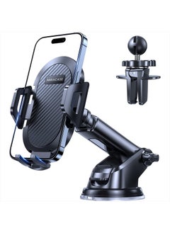 Miracase Phone Holders for Your Car, Multifunctional Car Phone Holder with Suction Cup Base, Hands Free Universal Cell Phone Car Mount, Automobile Phone Mount Car for iPhone Android Smartphones(Base)  - Image 1