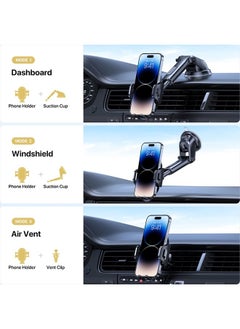 Miracase Phone Holders for Your Car, Multifunctional Car Phone Holder with Suction Cup Base, Hands Free Universal Cell Phone Car Mount, Automobile Phone Mount Car for iPhone Android Smartphones(Base)  - Image 2