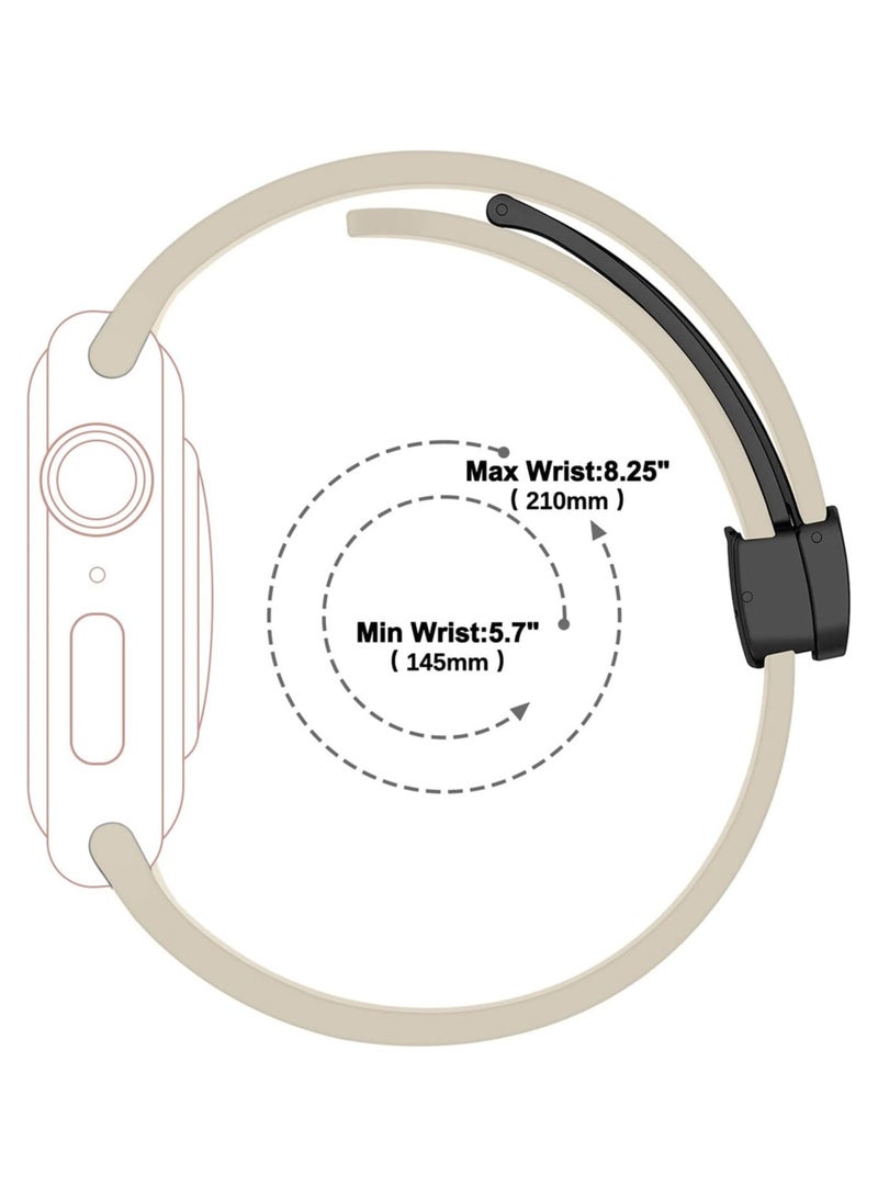 DUSALA Magnetic Silicone Watch Band 45mm/49mm Quick Release Strap for Men & Women Soft Skin Friendly Sport Replacement Band for Smartwatch & Analog Watches Durable, Waterproof, Magnetic Folding Clasp for All-Day Comfort - Image 5