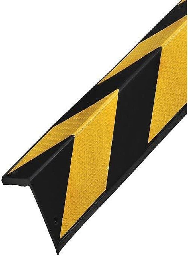 TheMujtaba Parking Corner Guard/Rubber Corner Guard/Speed Bumper Black/Yellow Color Diagonal Stripes for Visibility| 4 Piece - Image 4