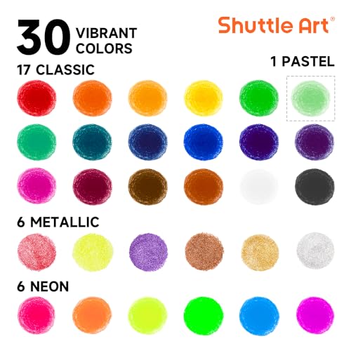 Shuttle Art Tempera Paint Sticks, 30 Colors Solid Tempera Paint for Kids with 1 Drawing Pad, Super Quick Drying, Non-Toxic, Works Great on Paper Wood Glass Ceramic Canvas - Image 3