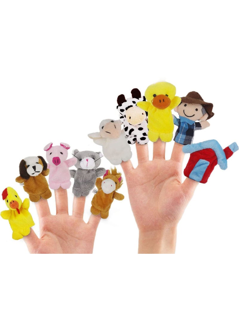 RIY RIY 10Pcs Story Time Finger Puppets - Old Macdonald Had A Farm Educational Puppets Easter Basket Stuffers  - Image 1