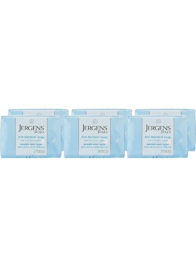 Jergens Anti Bacterial Washes Away Odor- 6X125gms - Image 1