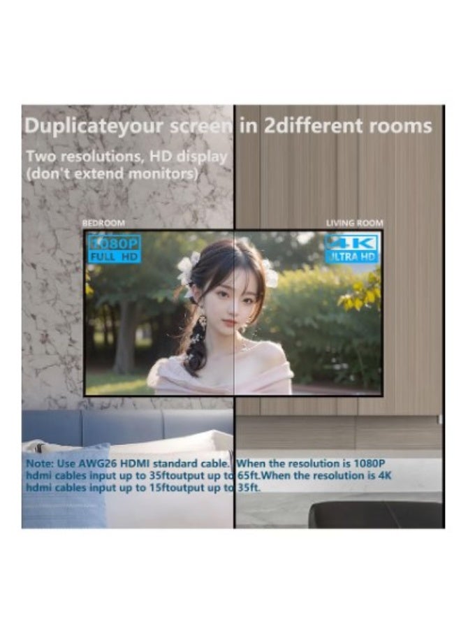 Terabyte 4K 1x8 HDMI Splitter, 4K HDMI Splitter, 1 in 8 Out HDMI Splitter, Multi Monitor Outputs Support 4K Ultra HD & 3D, 8 Port Powered HDMI Splitters, for Commercial Office/PS4/HDTV/Projector (UK Standard) - Image 4