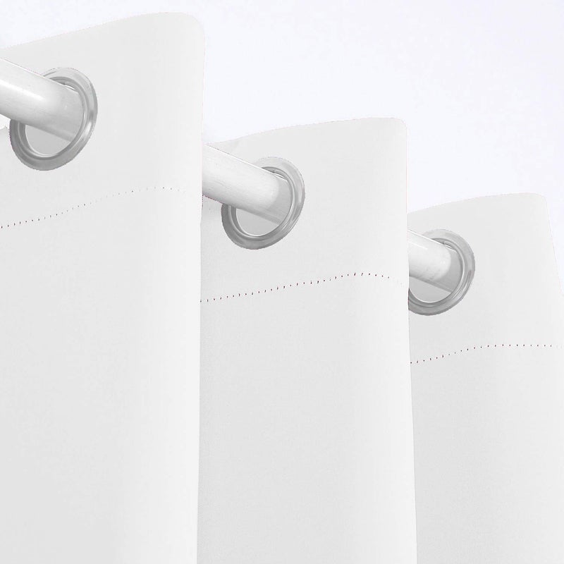 JVIN FAB Very Elegant Back Panel Blackout Eyelet Set of 2 Pcs Door Curtains Living RoomHotelRestaurantHomeResortOffice 7 Feet White - Image 3