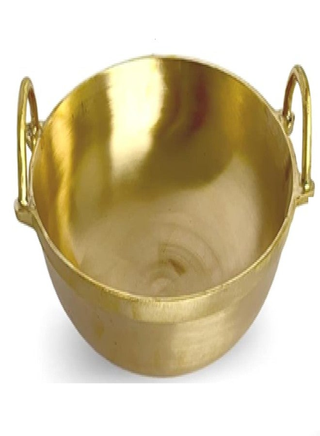 Best Baking Utensils Brass Cheenichatty Brass Kadai Bronze Kadai for Cooking 2.5 Litre - Image 1