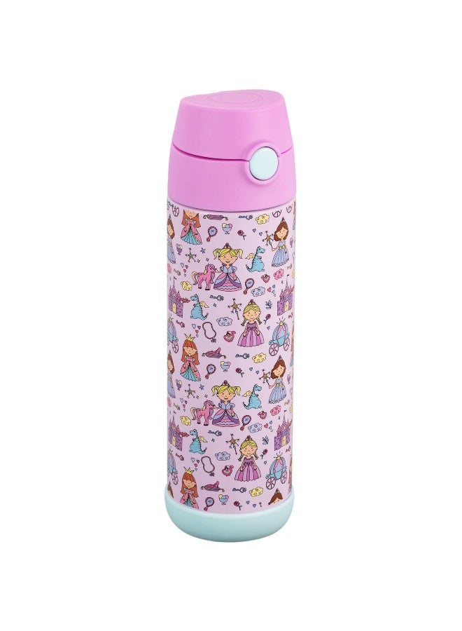 Snug Insulated Kids Water Bottle with Straw & Spout – Double-Wall Stainless Steel, Leakproof, Easy-Flip Lid – For School, Travel, Toddlers & Big Kids - Princess, 17oz - Image 1