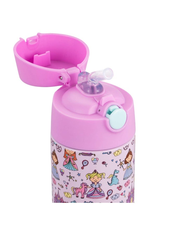 Snug Insulated Kids Water Bottle with Straw & Spout – Double-Wall Stainless Steel, Leakproof, Easy-Flip Lid – For School, Travel, Toddlers & Big Kids - Princess, 17oz - Image 3