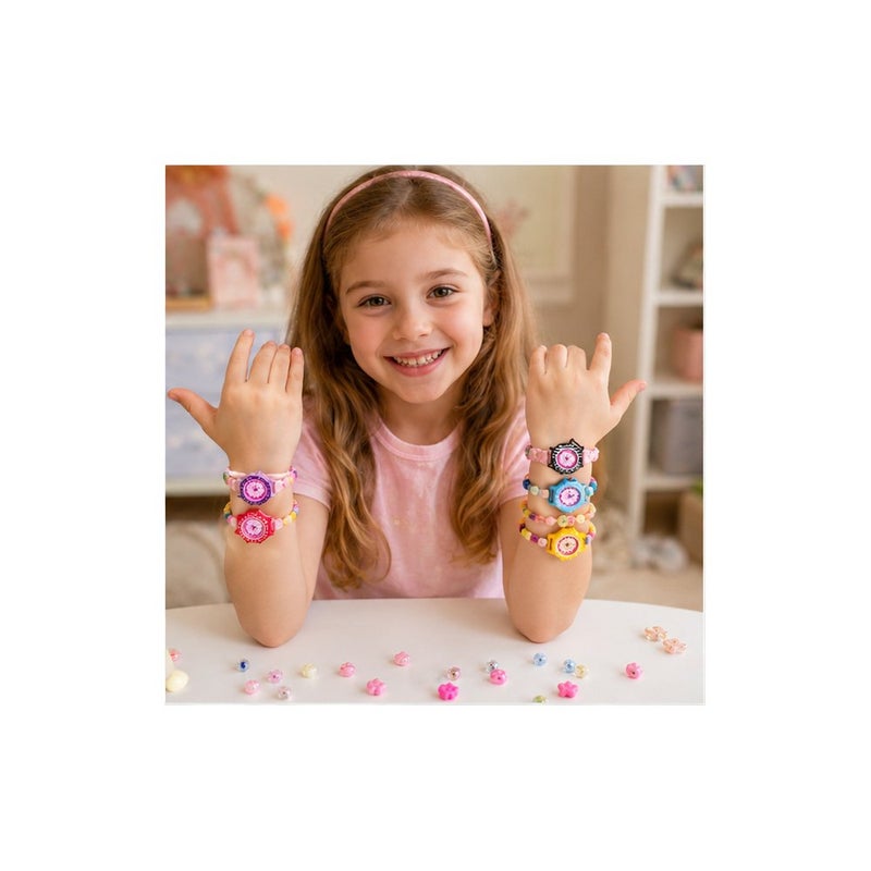 Designer DIY Jewellery Making Kit for Girls, Includes Beads and Watches, Bracelet Craft Set - Image 4