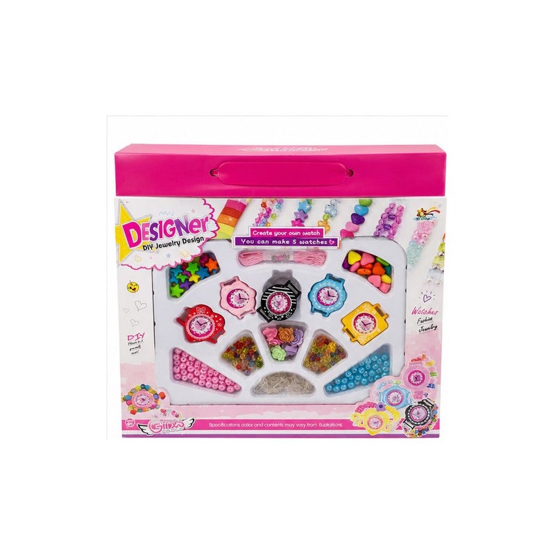 Designer DIY Jewellery Making Kit for Girls, Includes Beads and Watches, Bracelet Craft Set - Image 1