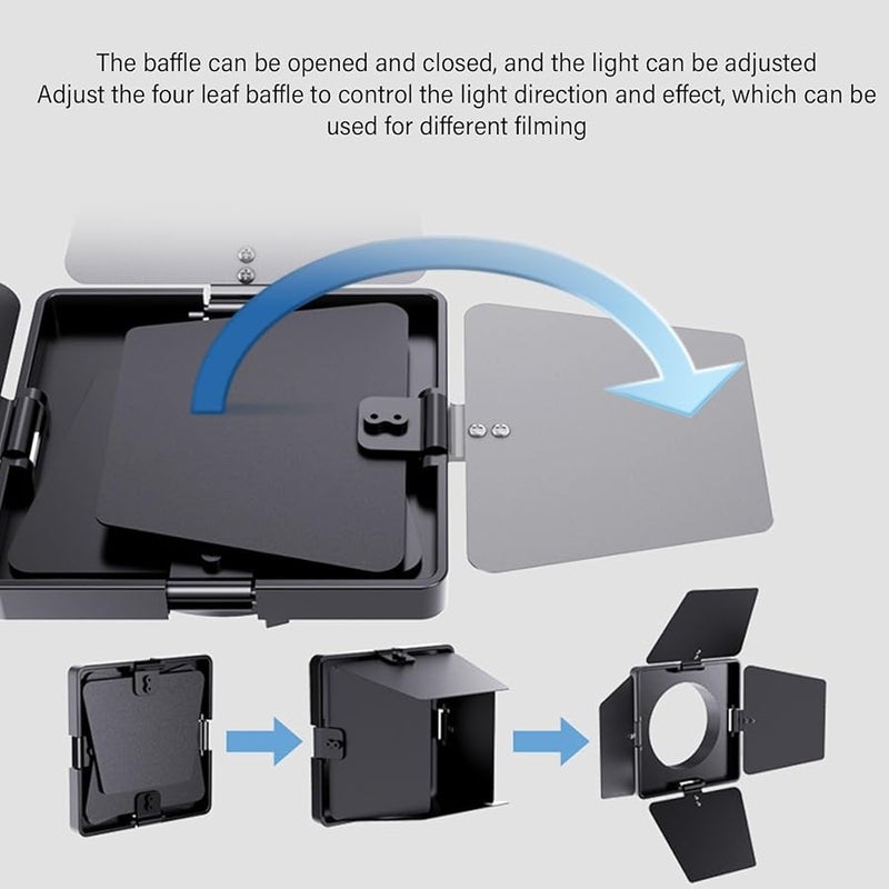 Aluminum Alloy Four Leaf Light Baffle Flexible Leaves for Video Portrait Vlogging - Image 5