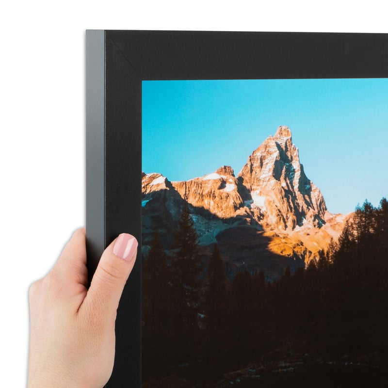 ArtToFrames 12x24 Inch Black Picture Frame This 125 Custom Poster Frame is Satin Black for Your Art or Photos WOMFRBW2607912x24