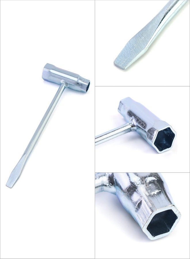 QWORK Combination Screwdriver & Wrench, 5-Pack 13 x 19mm Chainsaw Scrench T-Wrench Spanner Tool, for Saws Chains Nuts Spark Plug - Image 3